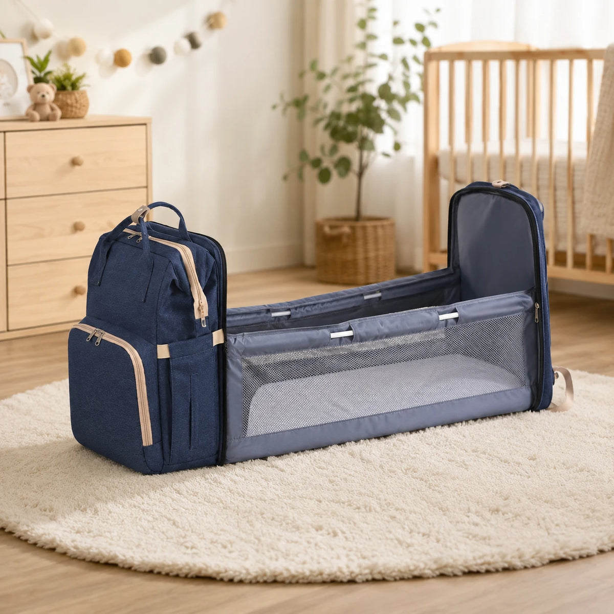 Sac à dos à langer berceau pliable