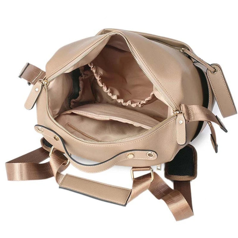 sac à dos à langer en simili cuir multi-poches - vue produit 2