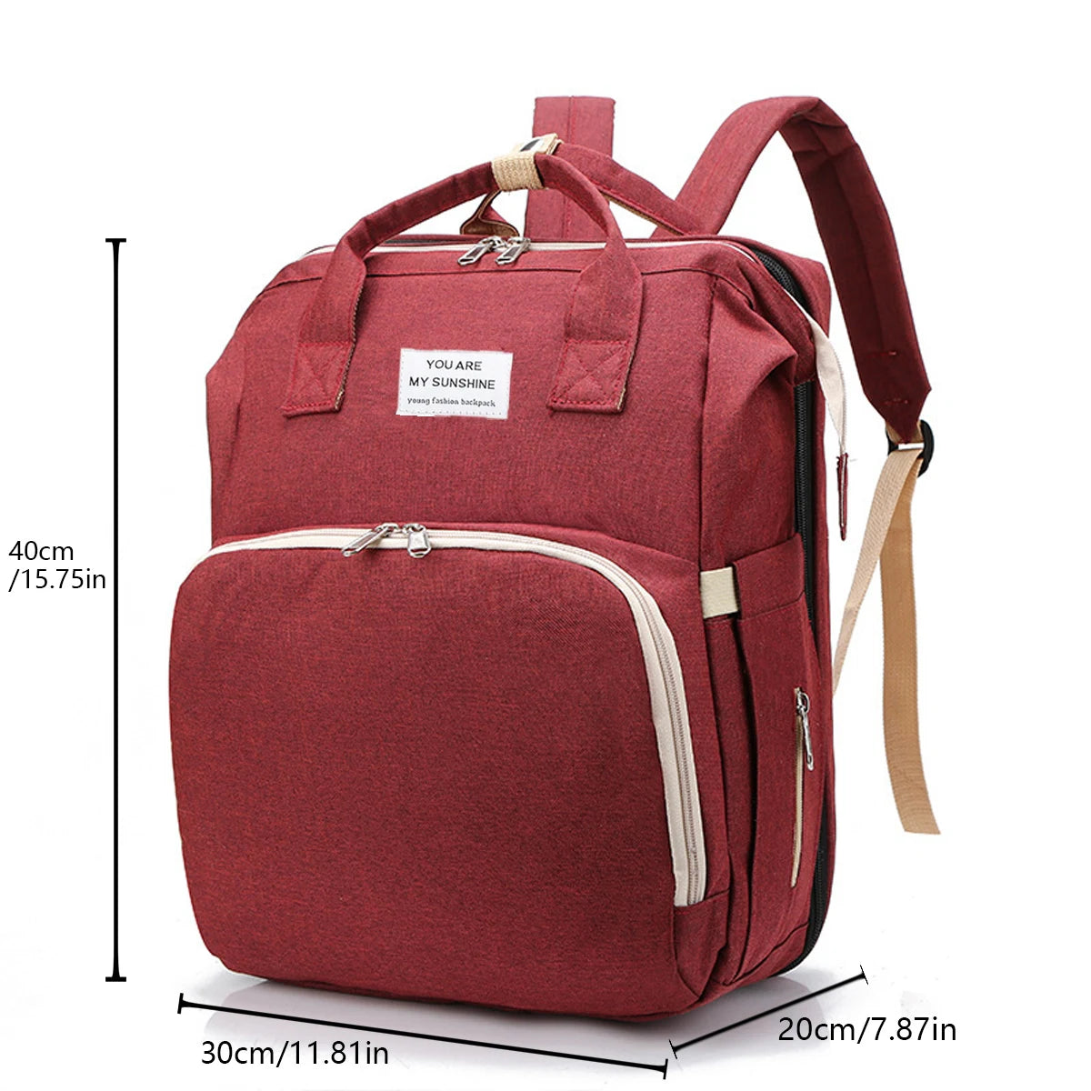 sac à dos à langer avec berceau pliable - vue produit 6