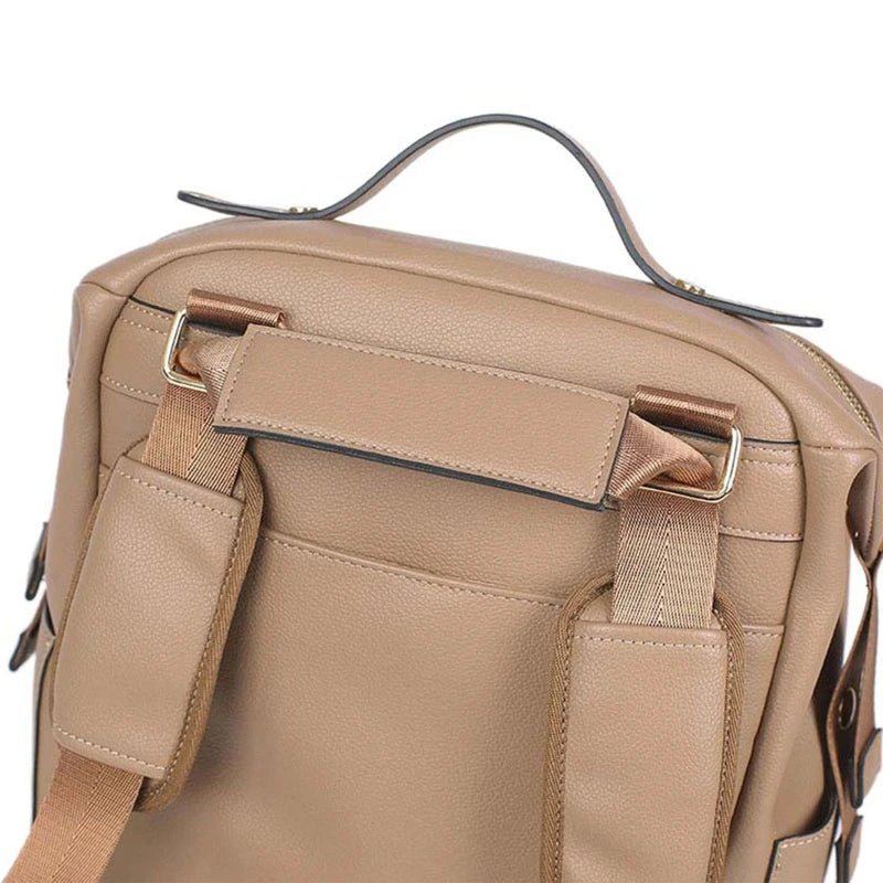 sac à dos à langer en simili cuir multi-poches - vue produit 3