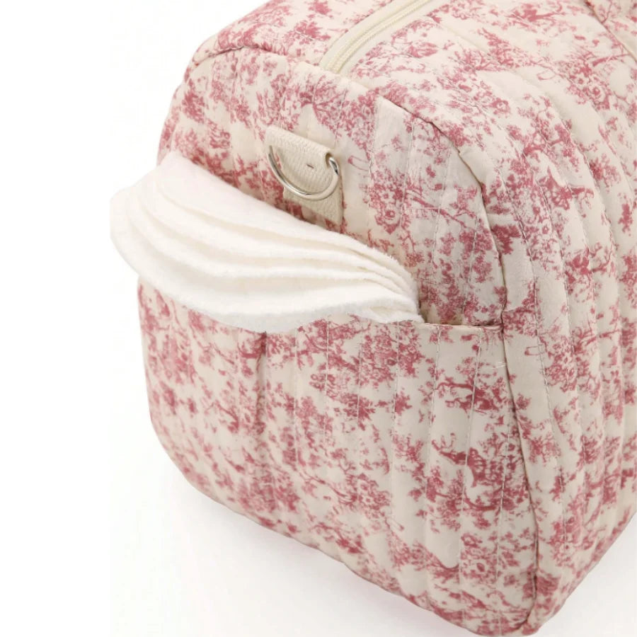 sac à langer cabas à motif floral - vue produit 3