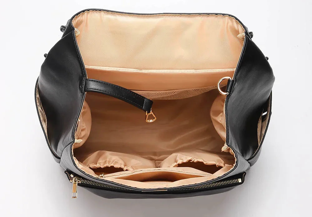 sac à dos à langer imperméable simili cuir - vue produit 4
