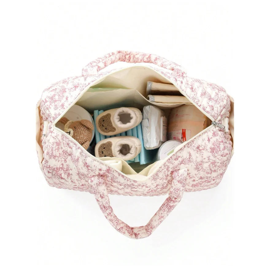 sac à langer cabas à motif floral - vue produit 2