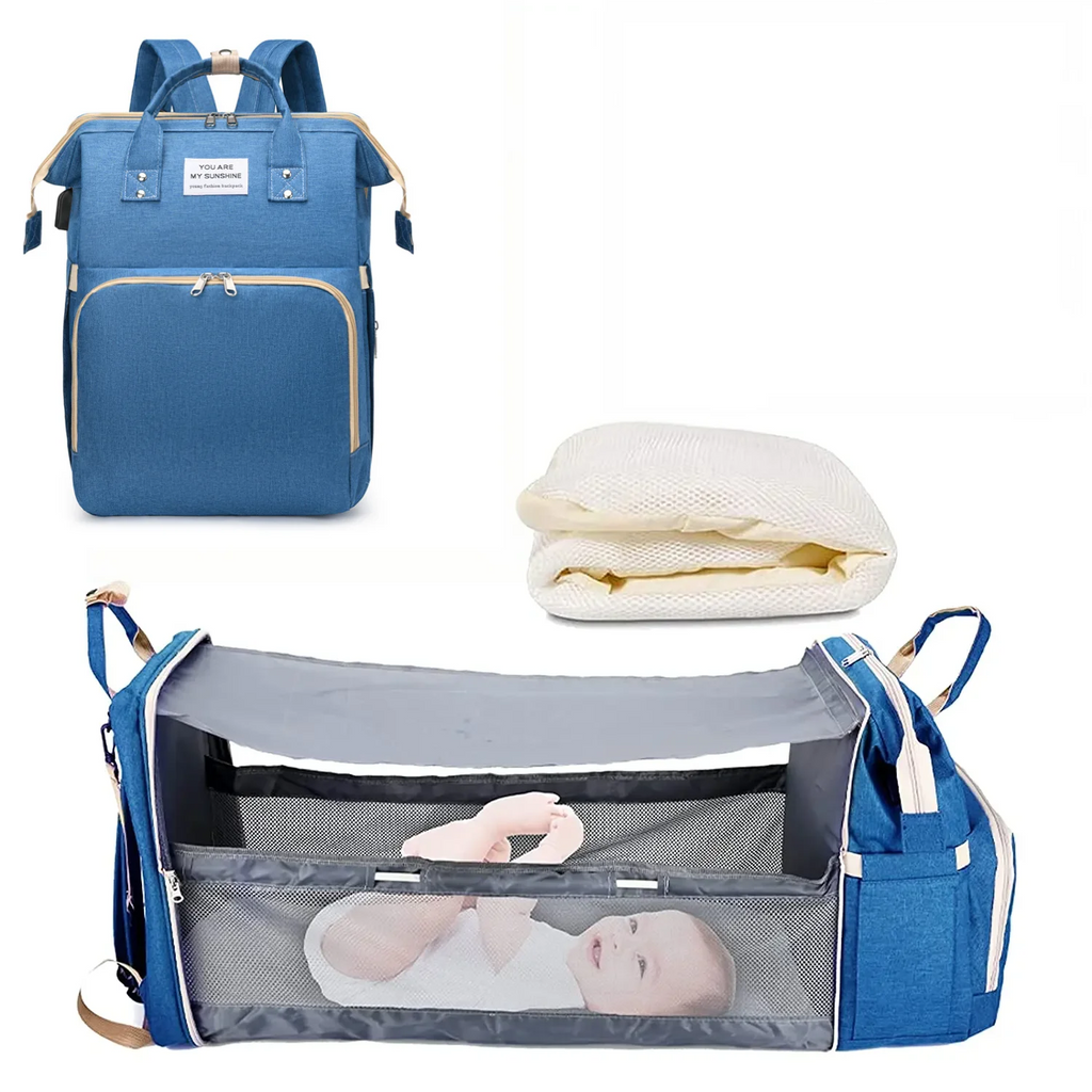 sac à dos à langer 3 en 1 avec lit bébé - vue produit 13