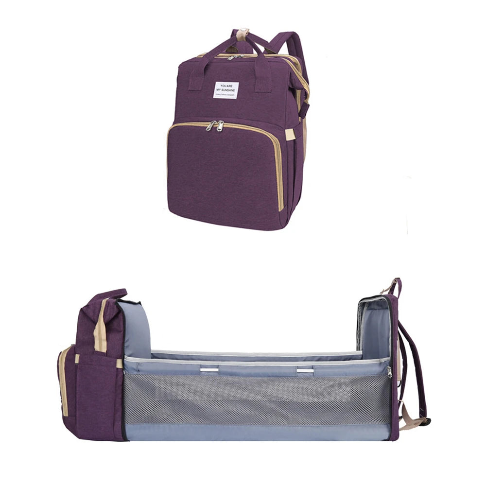 sac à dos à langer avec berceau pliable - vue produit 9