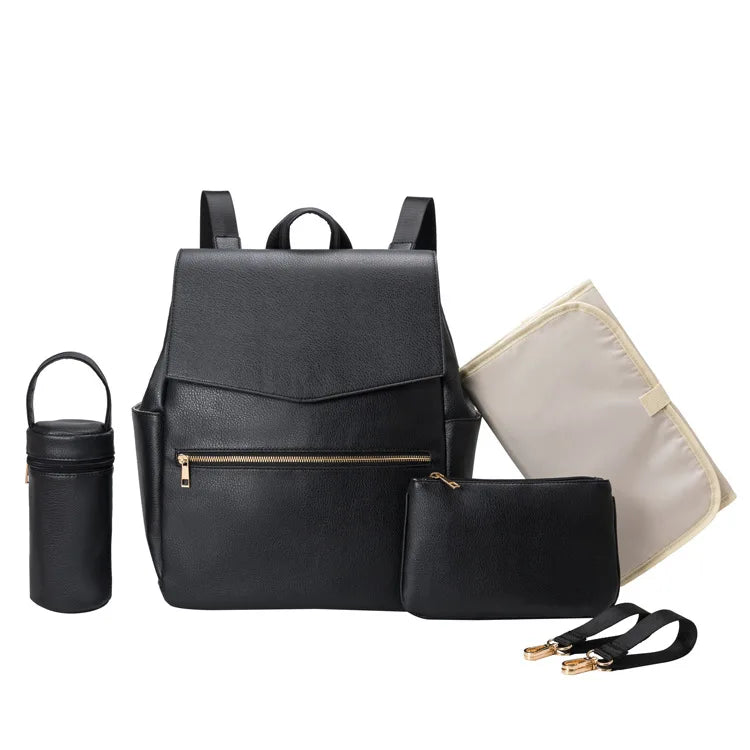 sac à dos à langer simili cuir avec matelas - vue produit 8