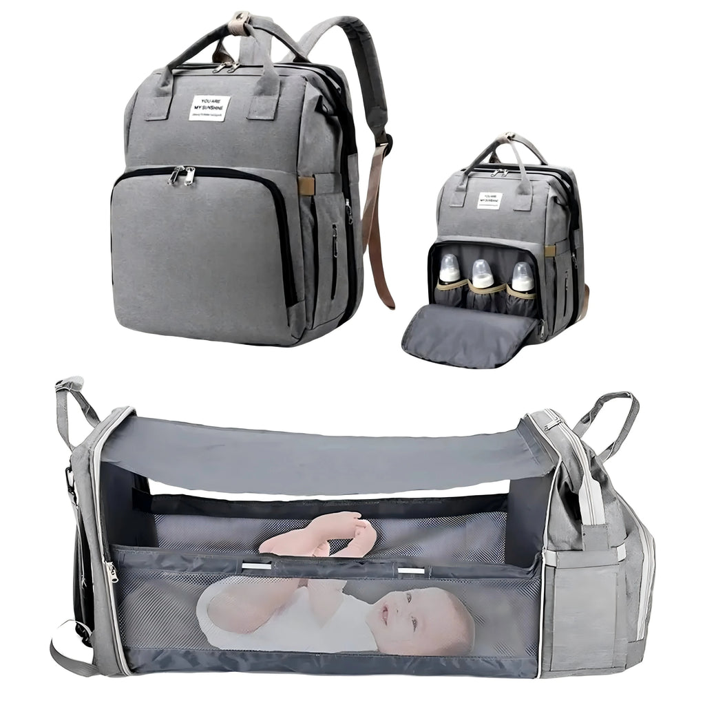 sac à dos à langer 3 en 1 avec lit bébé - vue produit 15