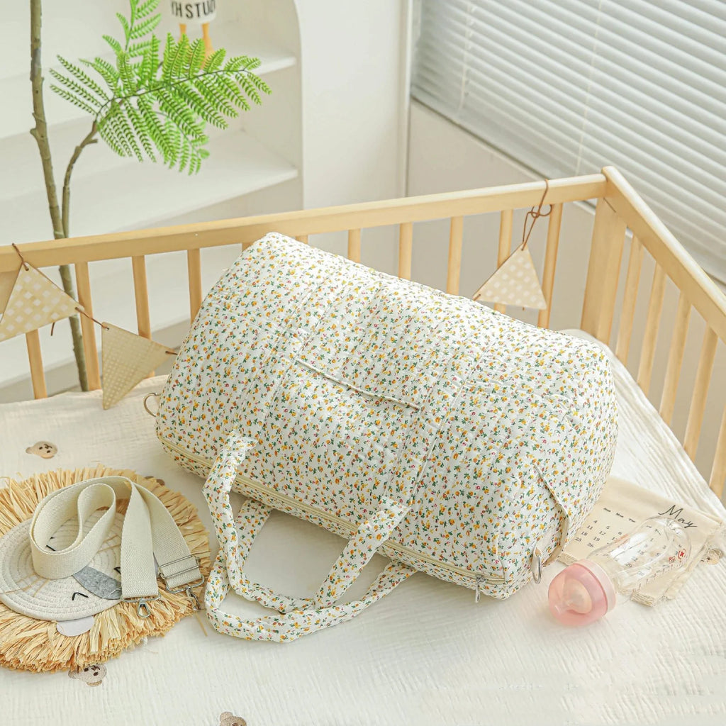 sac à langer cabas à motif floral - vue produit 4