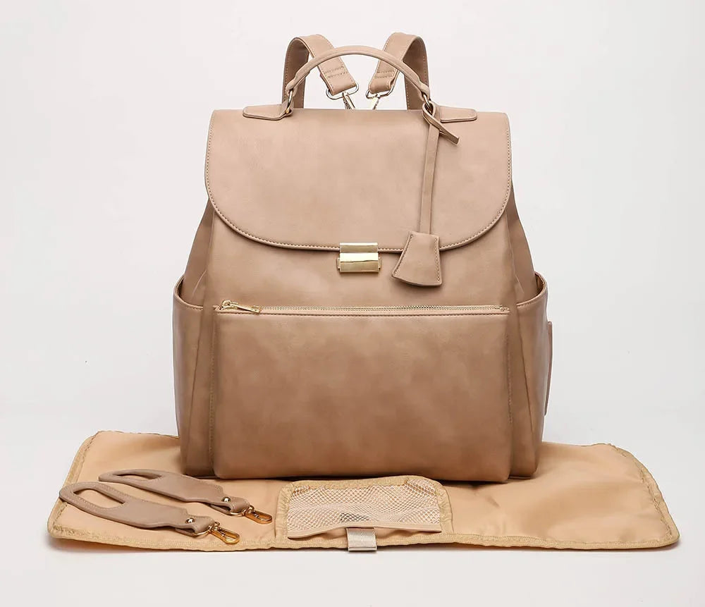 sac à dos à langer imperméable simili cuir - vue produit 6