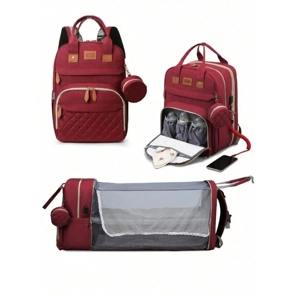 sac à dos à langer 3 en 1 avec lit bébé - vue produit 14