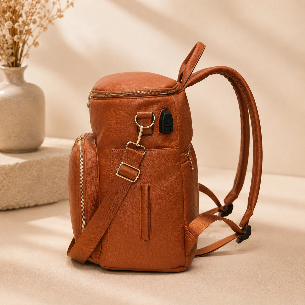 Sac à dos à langer poussette à sangles intégrées