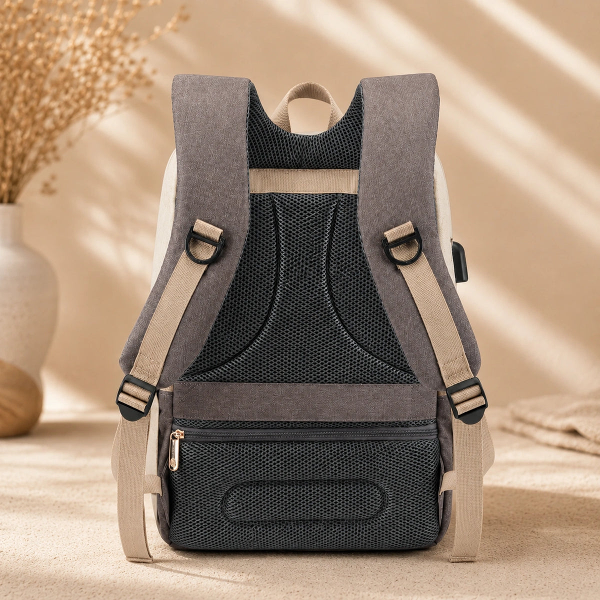 Sac à dos à langer denim — Isotherme biberon