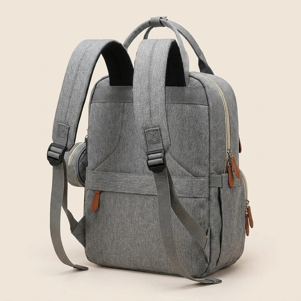 Sac à langer 3 en 1 lit bebe deep blue grey - système de portage et bretelles ergonomiques