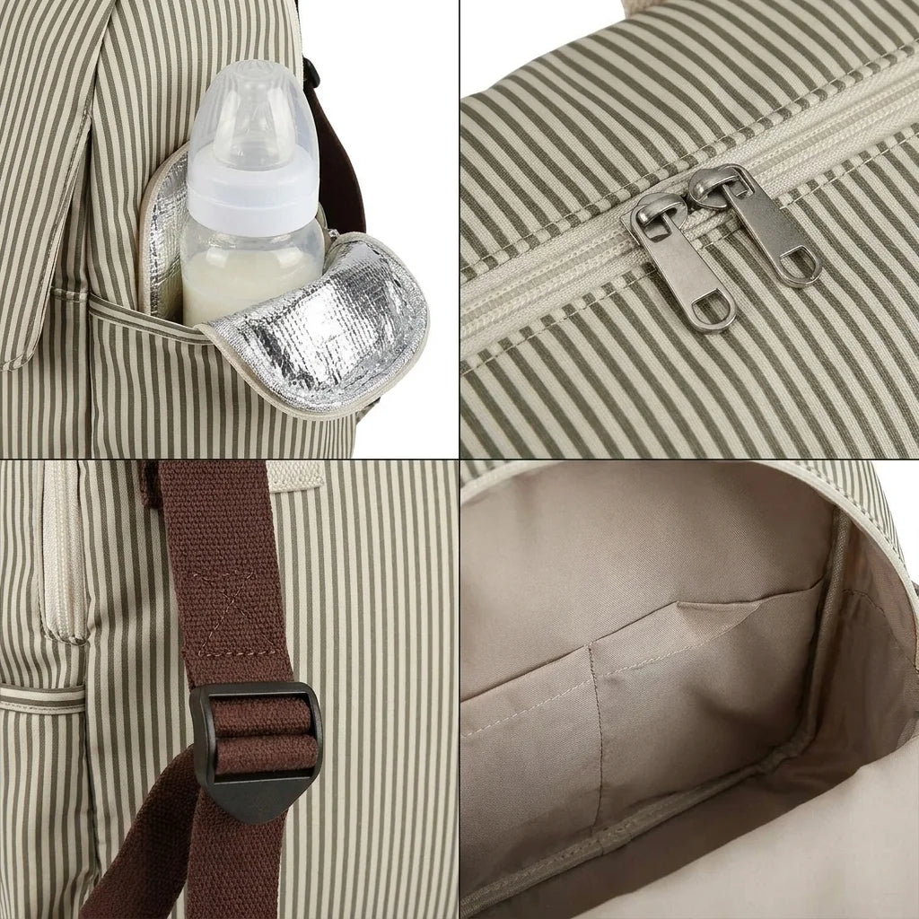 Détails techniques sac à langer kit 3 en 1 - poche isotherme imperméable bretelles