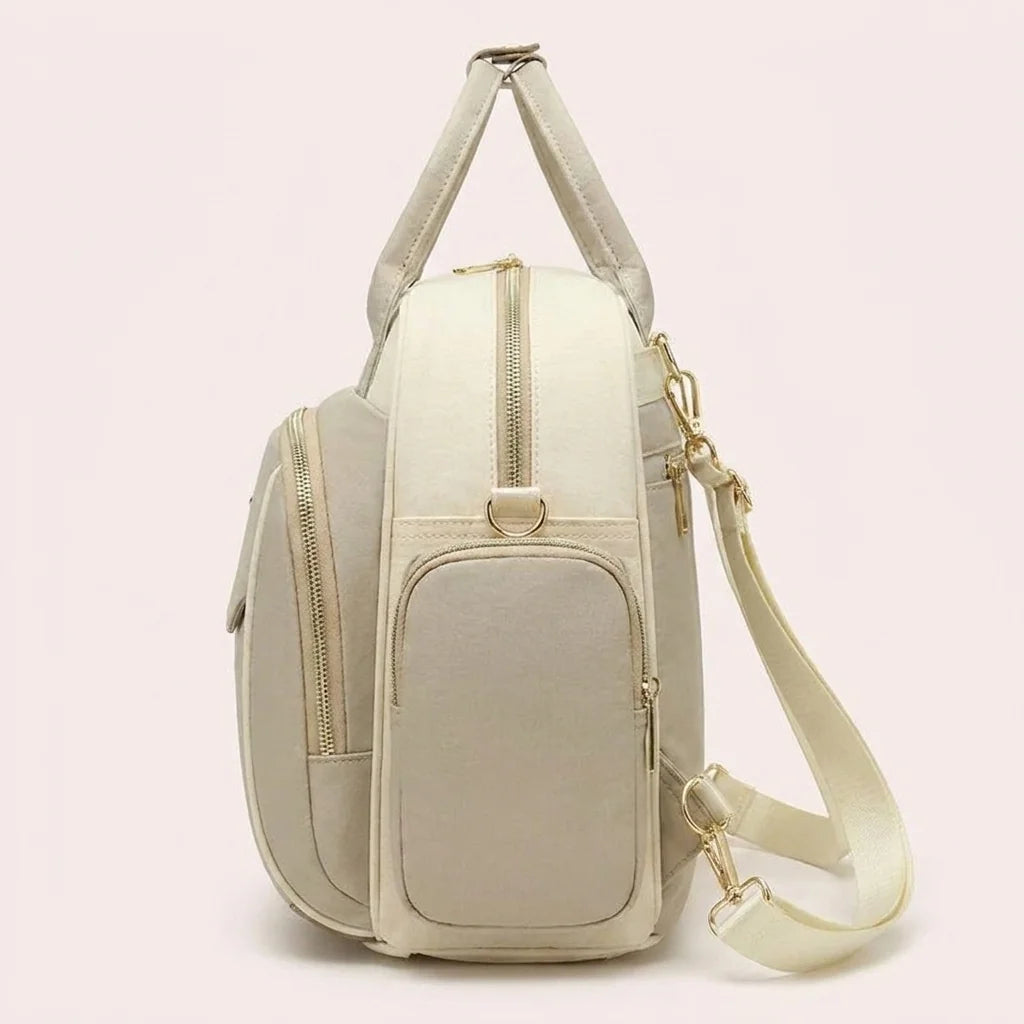 Sac à langer personnalisable sobre muted dusty pink - vue de profil