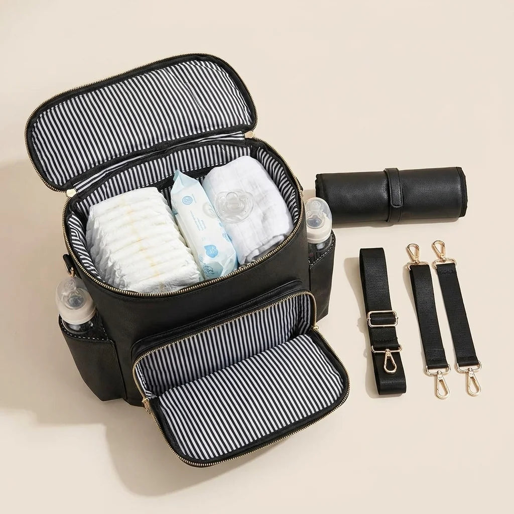 Sac à langer poussette sangles - organisation intérieure zéro fouille pour parents