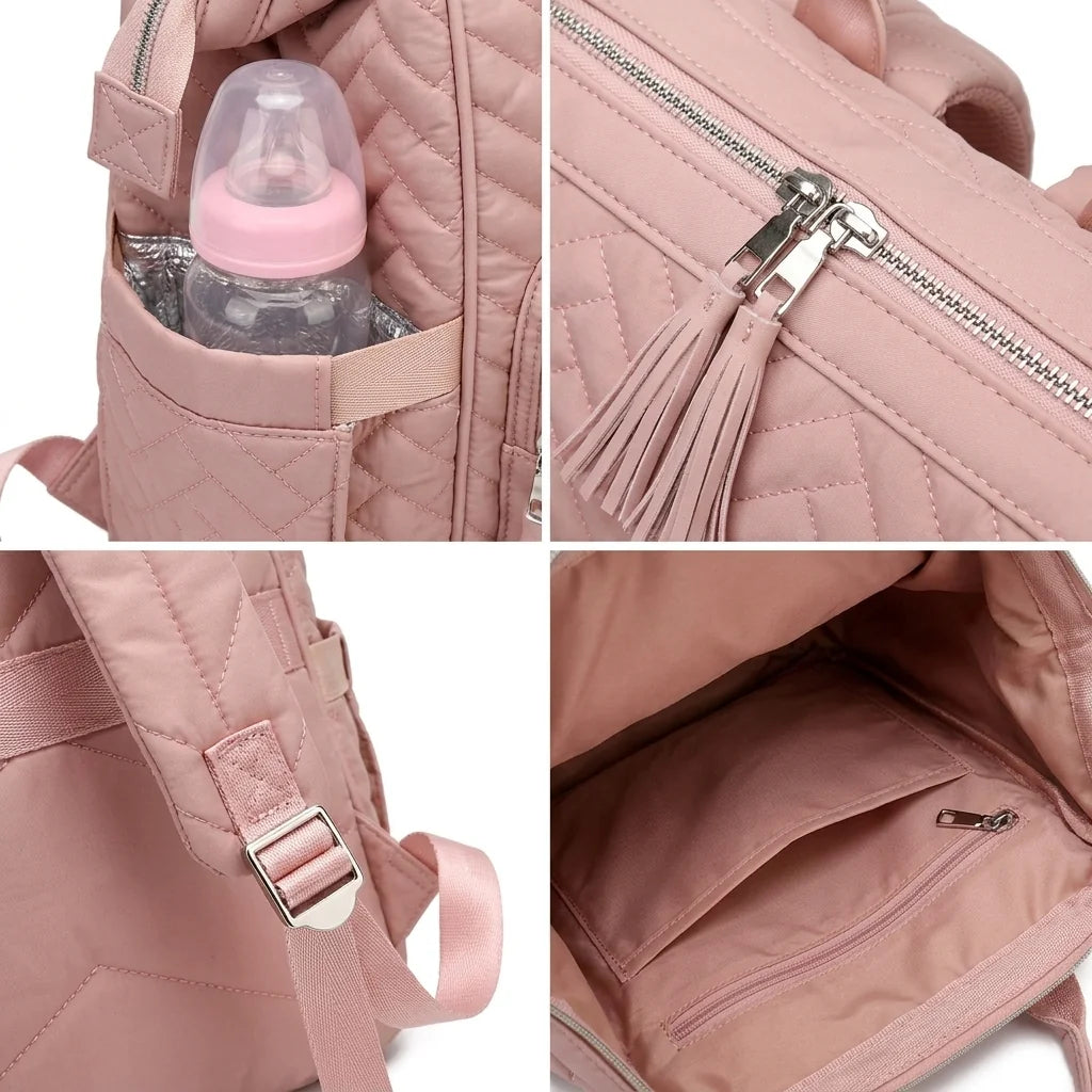 Détails techniques sac à langer set 5 pieces coordonnees - poche isotherme imperméable bretelles