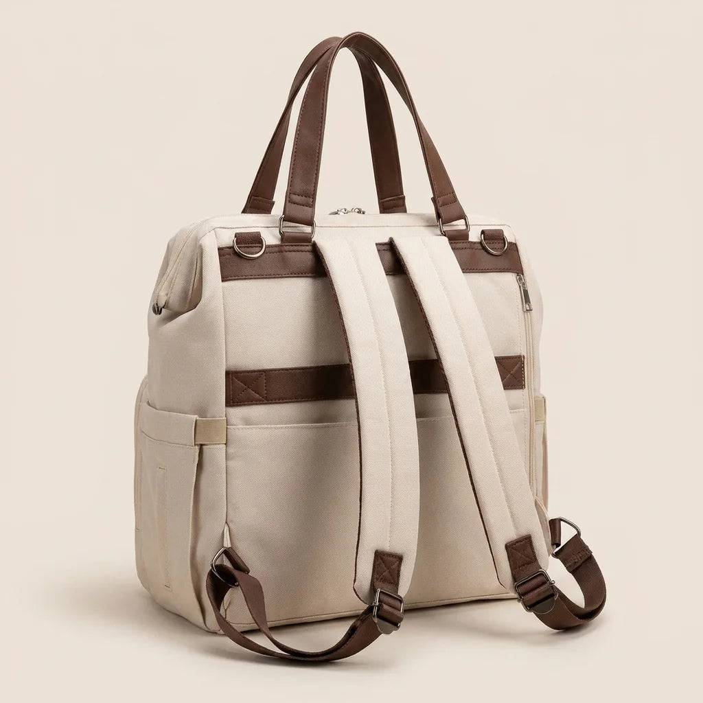 Sac à langer voyage securise deep matte black - système de portage et bretelles ergonomiques