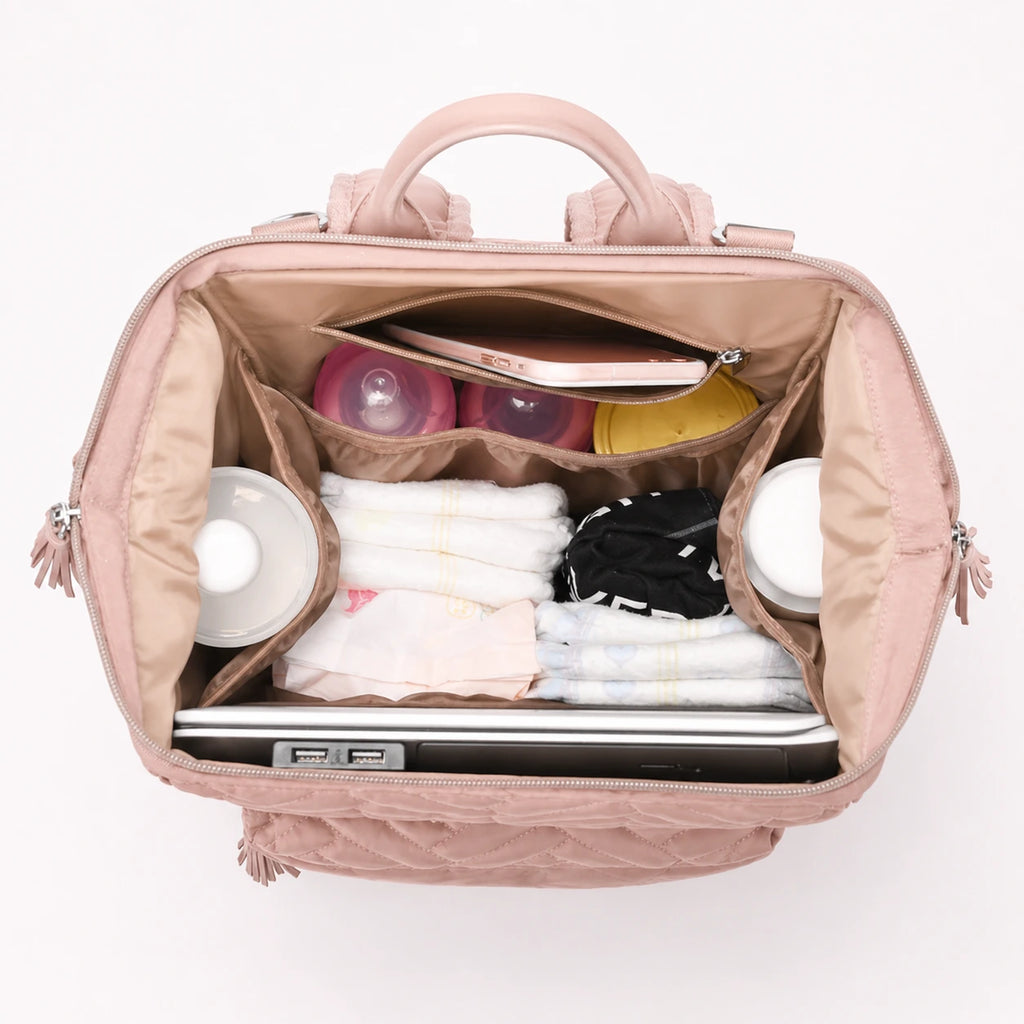 Sac à dos à langer set 5 pièces - qualité supérieure rose