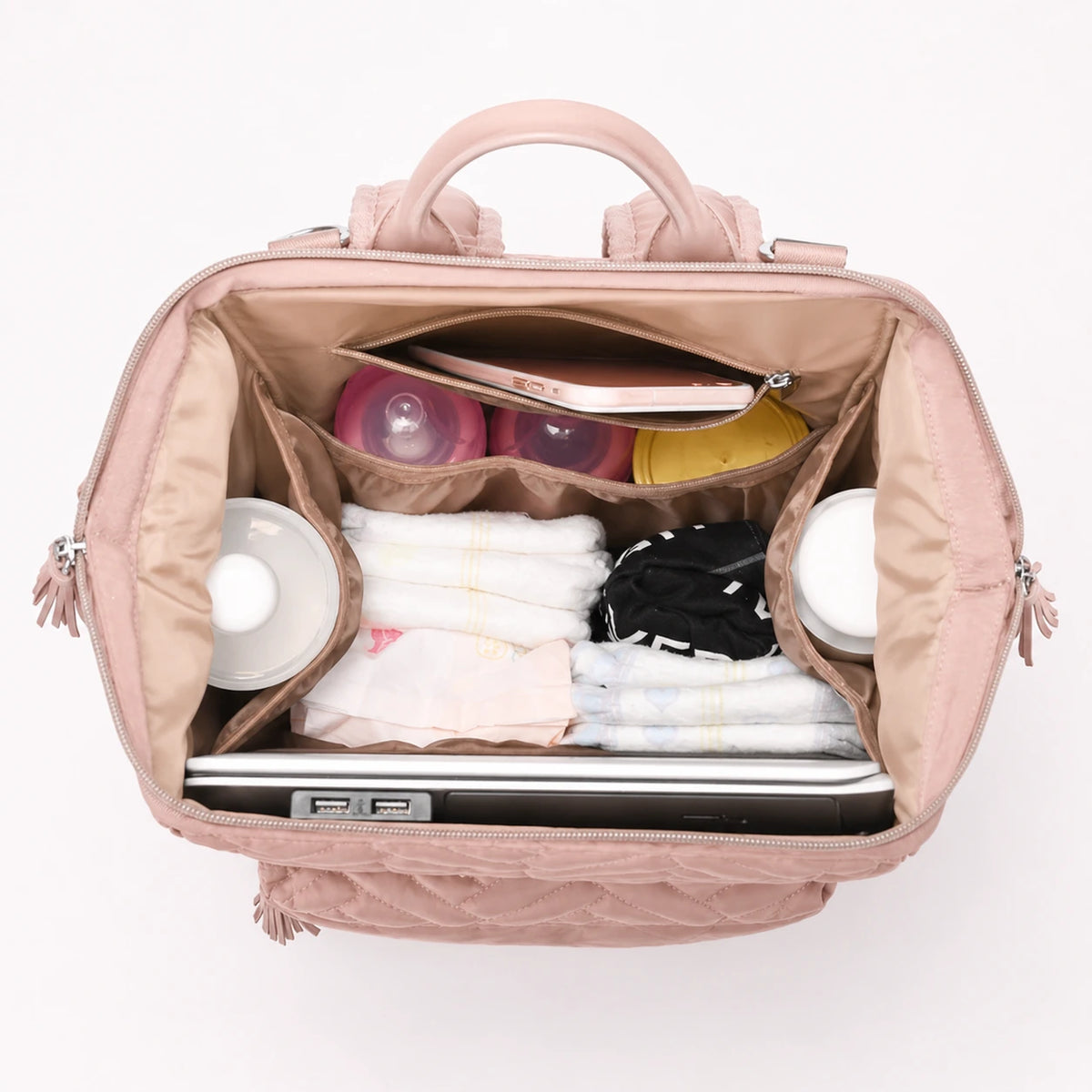 Sac à dos à langer set 5 pièces - qualité supérieure rose